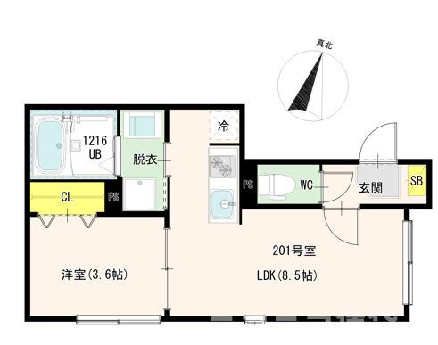 江戸川区南小岩７丁目のアパートの間取り