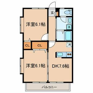 ベルハウス貫井Ｂ棟の間取り