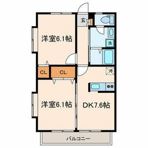 ベルハウス貫井Ｂ棟の間取り