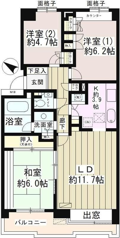 パーク・ハイム用賀南の間取り