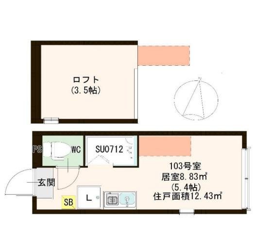 板橋区清水町のアパートの間取り