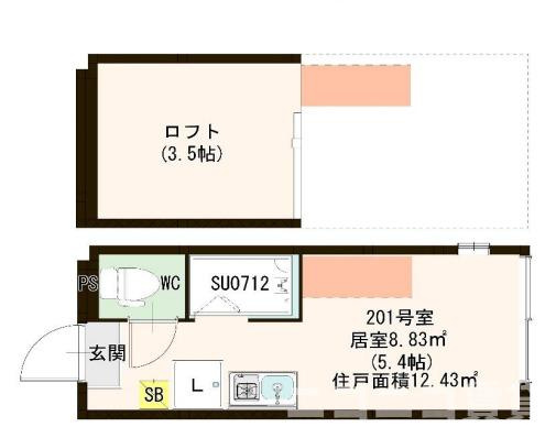 板橋区清水町のアパートの間取り|
