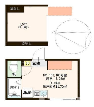 板橋区稲荷台のアパートの間取り