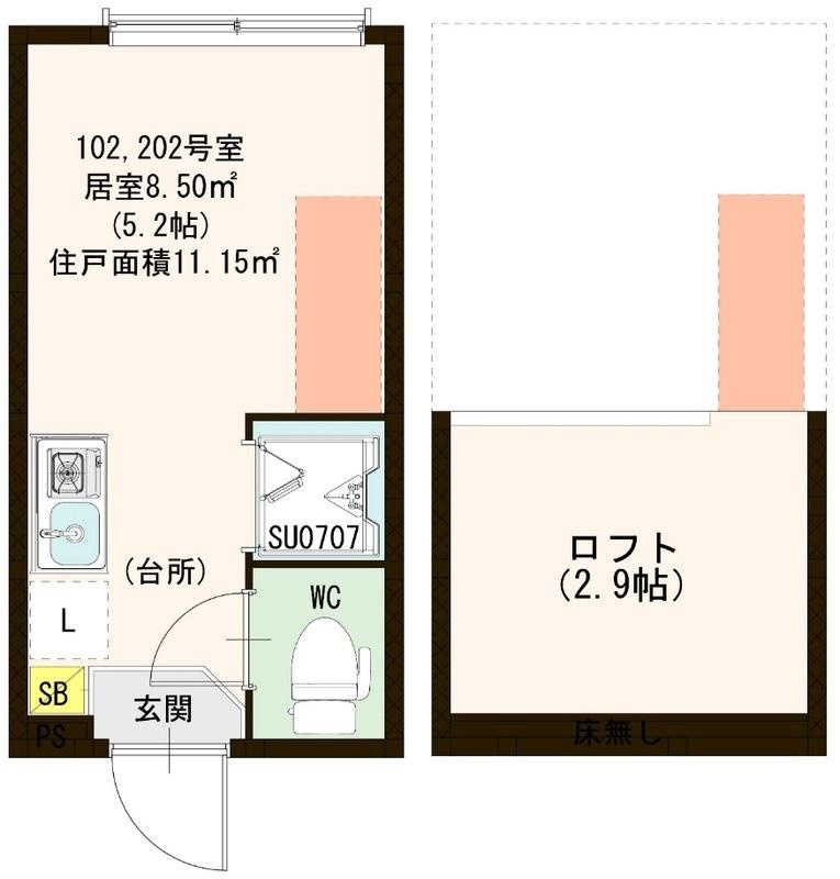 練馬区豊玉北１丁目のアパートの間取り
