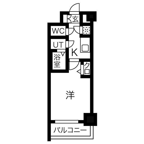 レジュールアッシュ難波MINAMI-Ⅱの間取り
