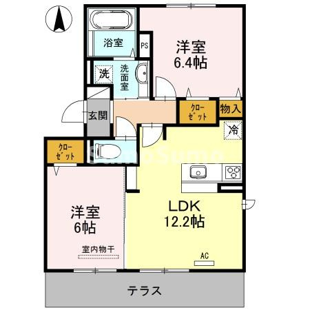 ルーチェ別府の間取り