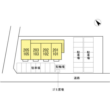 ラフィネ横山　Ｂ棟　　刈谷市近郊の賃貸はクラスホーム刈谷店の区画図