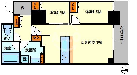 プレミストタワー靱本町　明治小学校区の間取り|プレミストタワー靭本町　間取り　