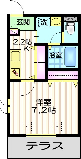 メゾン・ド・芝の間取り|★角部屋2面採光★防犯シャッター付きで安心です★