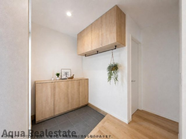 丸亀市綾歌町富熊の新築一戸建の玄関|シンプルで使いやすい玄関です