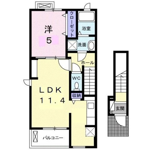 ルーベル上林　Ａの間取り