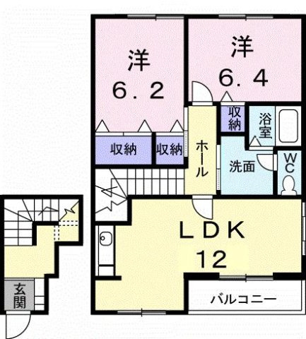 グランディール・堀越の間取り