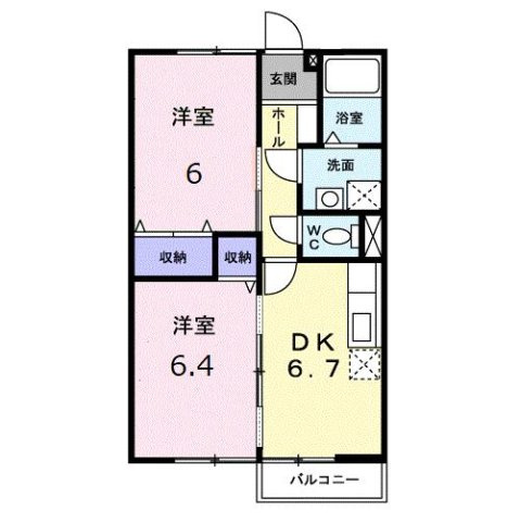 アメニティハイツカワシマ　Ｃの間取り