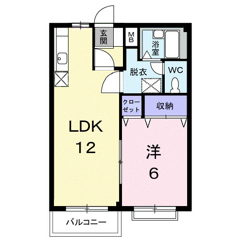 エルディム川西の間取り