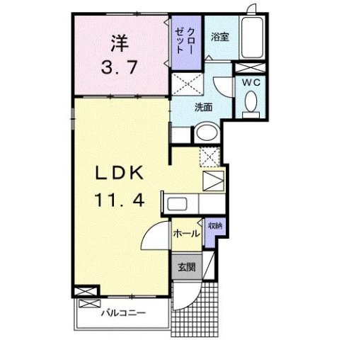 プリーズプレイスＢの間取り