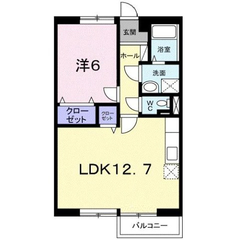 アメニティハイツカワシマ　Ａの間取り