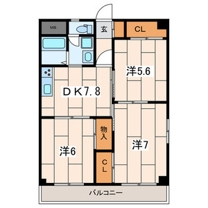 ペアパークⅡの間取り|間取り図