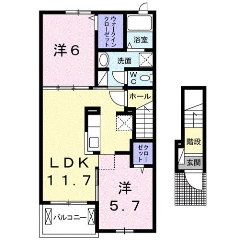 クラール春日Ｃの間取り