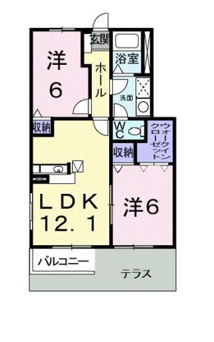 ヴィラ　なのはな　Ｃの間取り