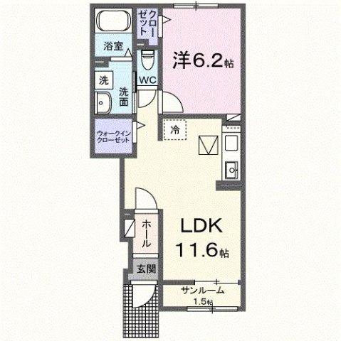 アメニティーハイツ川島Ⅵの間取り