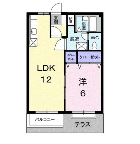 エルディム川西の間取り