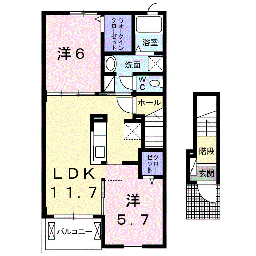 クラール春日Ｄの間取り