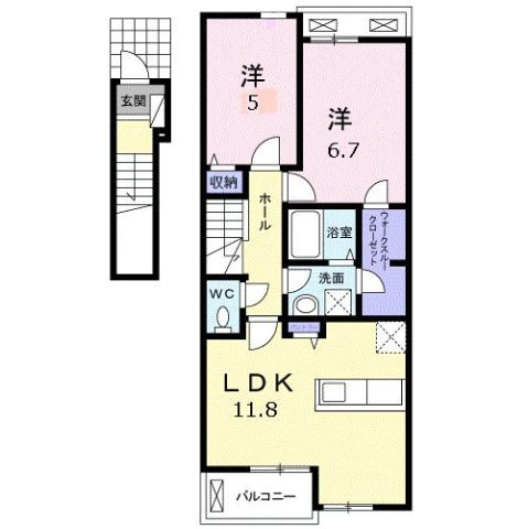テール　リッシュⅢの間取り