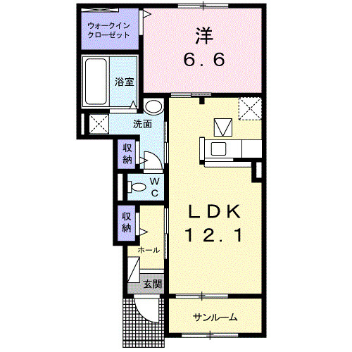 Ｓキャメロン　Ⅱの間取り