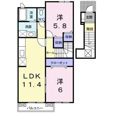 アルドーレ　Ⅱの間取り