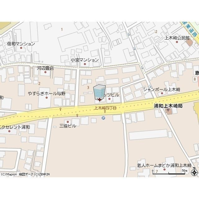 プレジール 浦和の地図