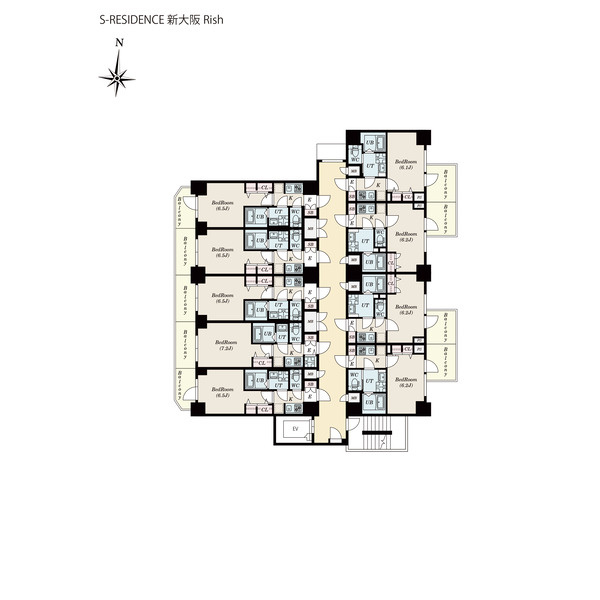 S-RESIDENCE新大阪Rishの間取り