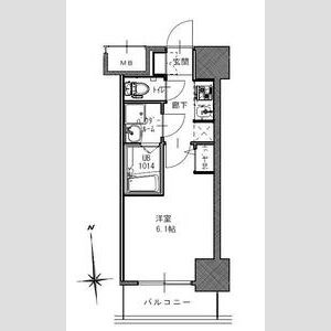 S-RESIDENCE南堀江の間取り