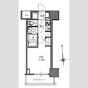 S-RESIDENCE南堀江の間取り