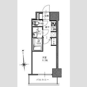 S-RESIDENCE南堀江の間取り