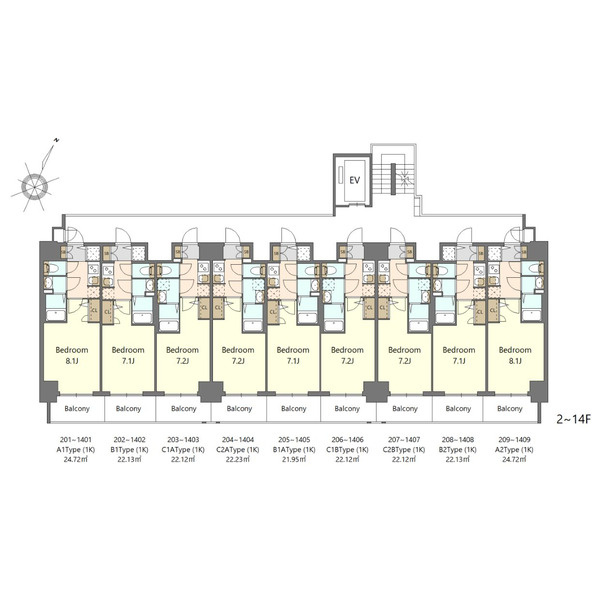 S-RESIDENCE大和田alineの間取り