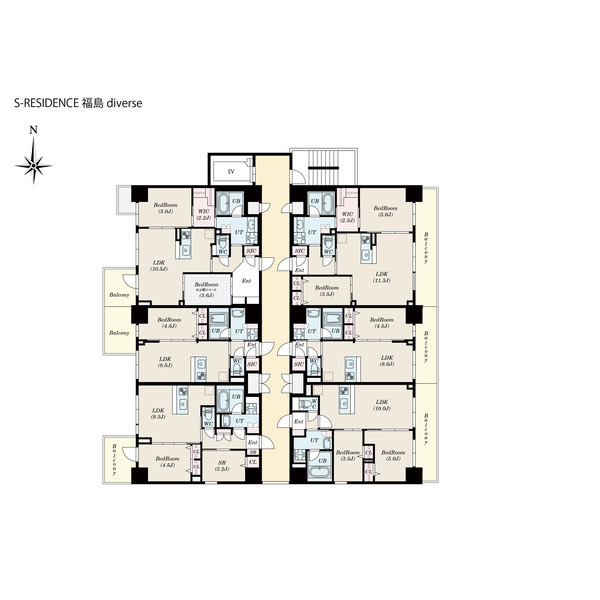 S-RESIDENCE福島diverseの間取り