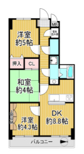 パインコート松屋町の間取り