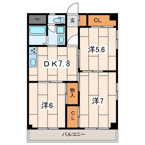 ペアパークⅡの間取り|間取り図
