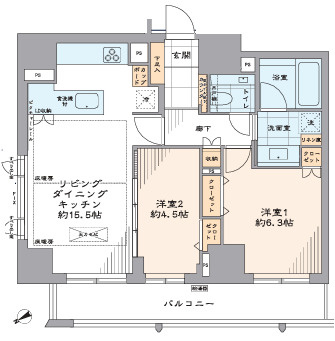 ウェリス駒込レジデンスの間取り