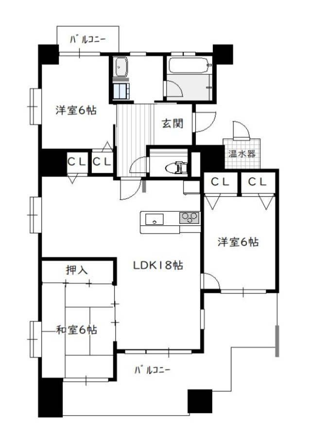ル・グラン原町の間取り