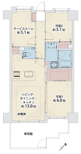 シティハイツ東京日本橋の間取り