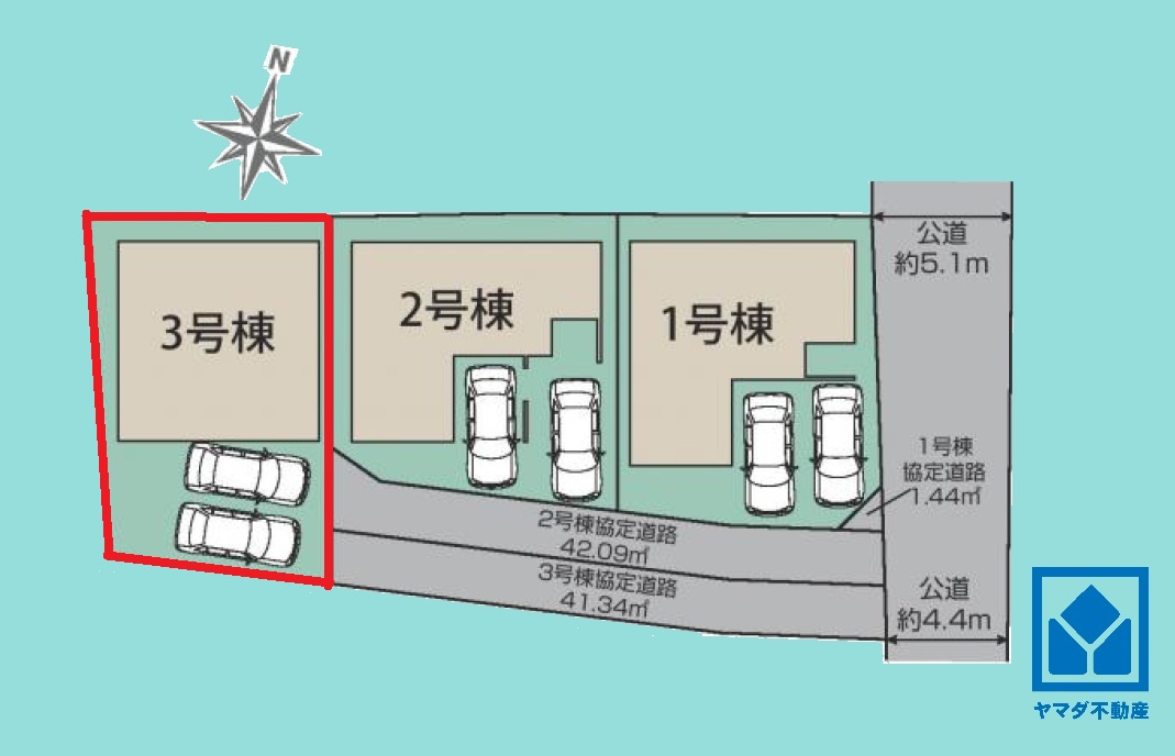 伊丹市野間５丁目の区画図