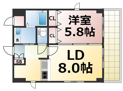 【間取り】 | ラフィーネ今里　仲介手数料無料