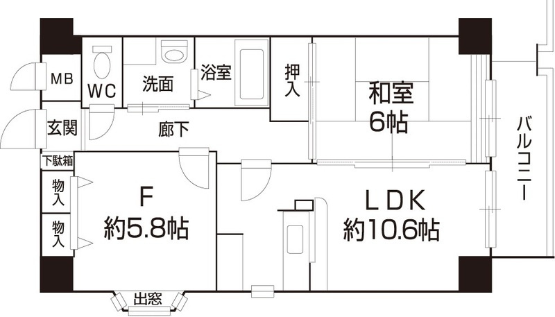 ロザーンジュ堀川の間取り