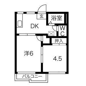 コーポグリーンⅡA・B棟の間取り