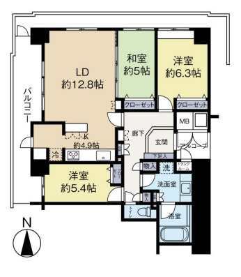 ライオンズマンション大阪スカイタワーの間取り