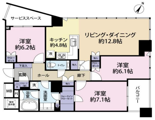 ザ・タワー大阪の間取り
