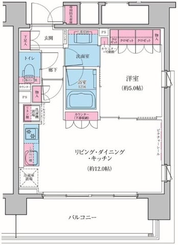 レジディア品川シーサイドの間取り