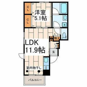 Ｄｅａｒ　ｃｏｕｒｔ　Ａｋａｂａｎｅの間取り|間取りです。