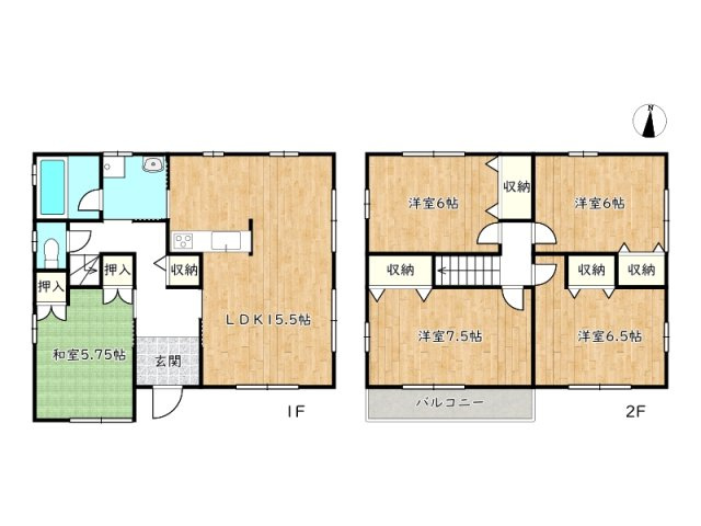 【間取り】 | 姫路市大津区勘兵衛町２丁目／中古戸建